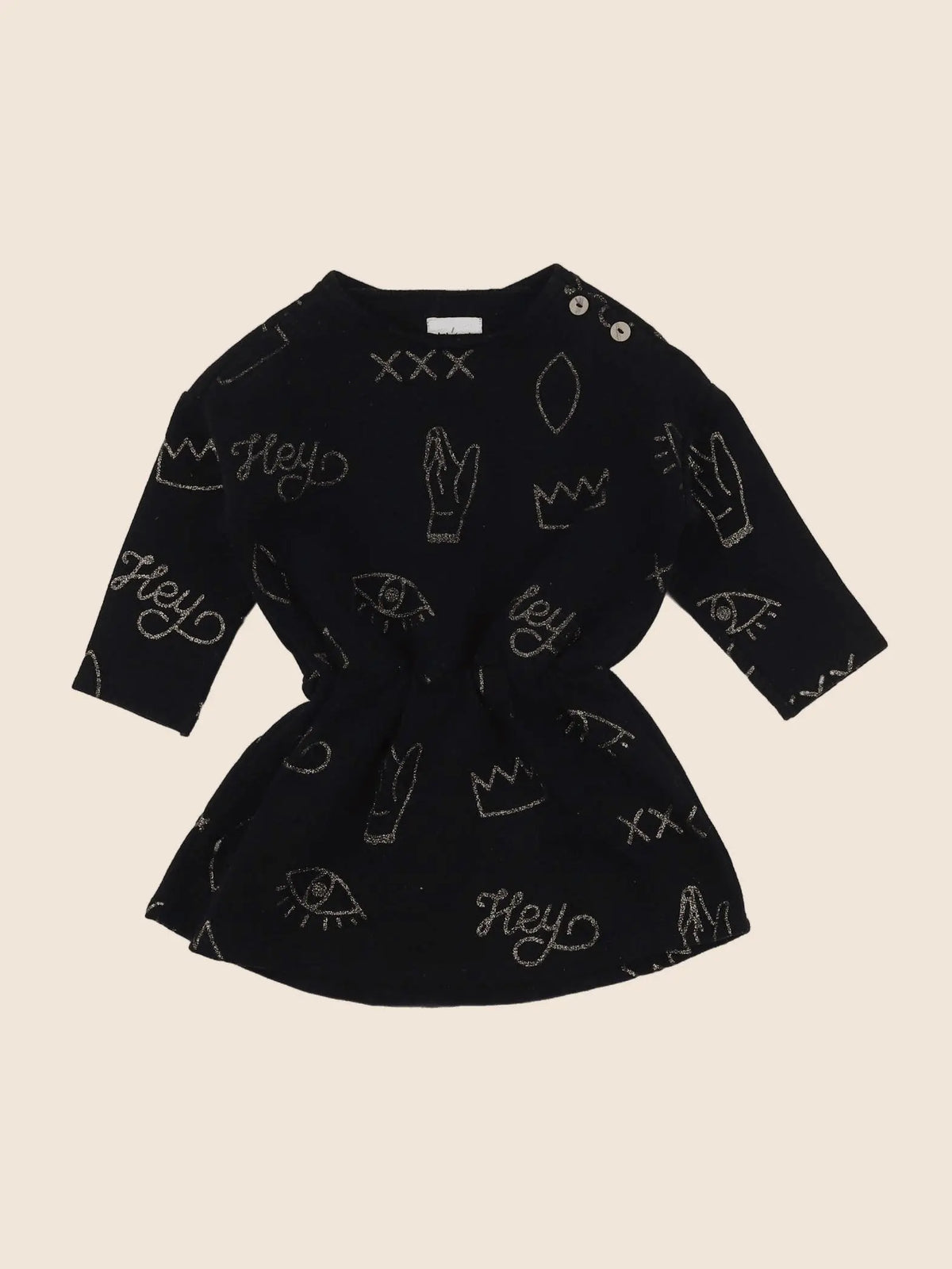 Blune - robe noir, or - 18 mois