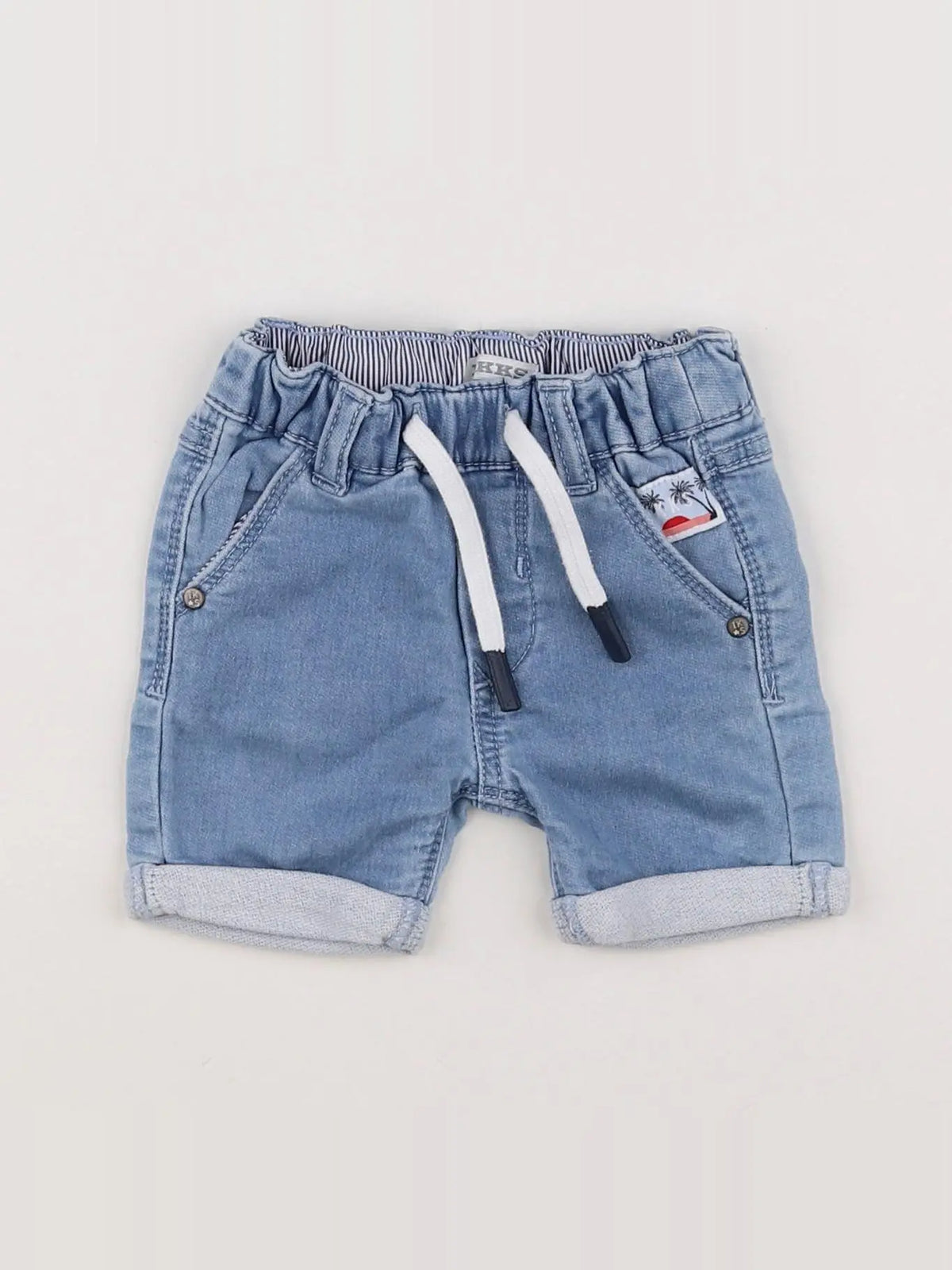 IKKS - short bleu - 3 mois