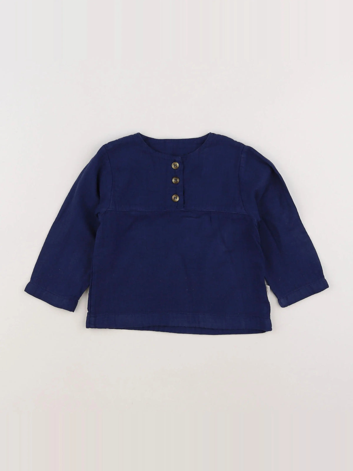 Poudre Organic - blouse bleu - 6 mois