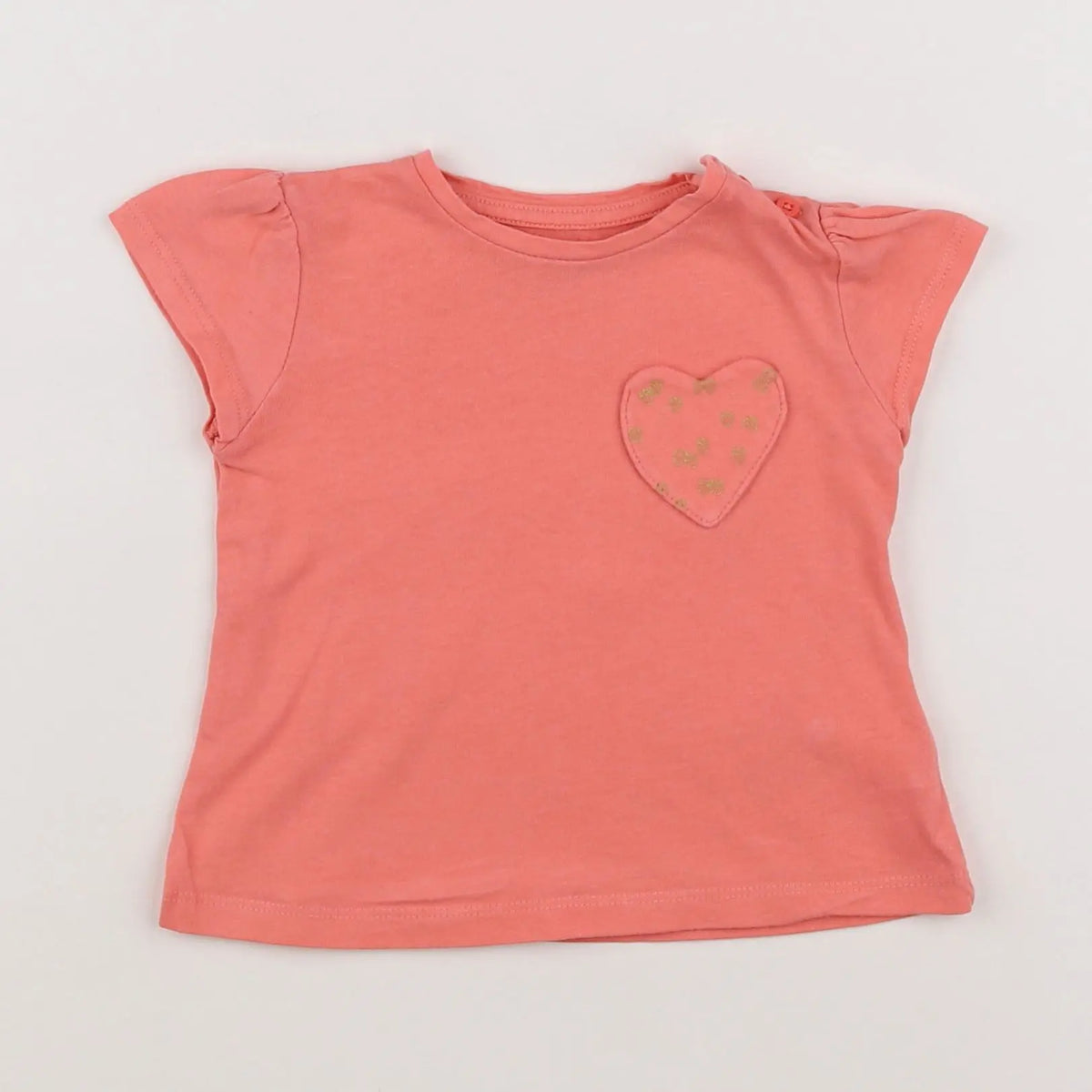 Vertbaudet - tee-shirt orange - 12 mois