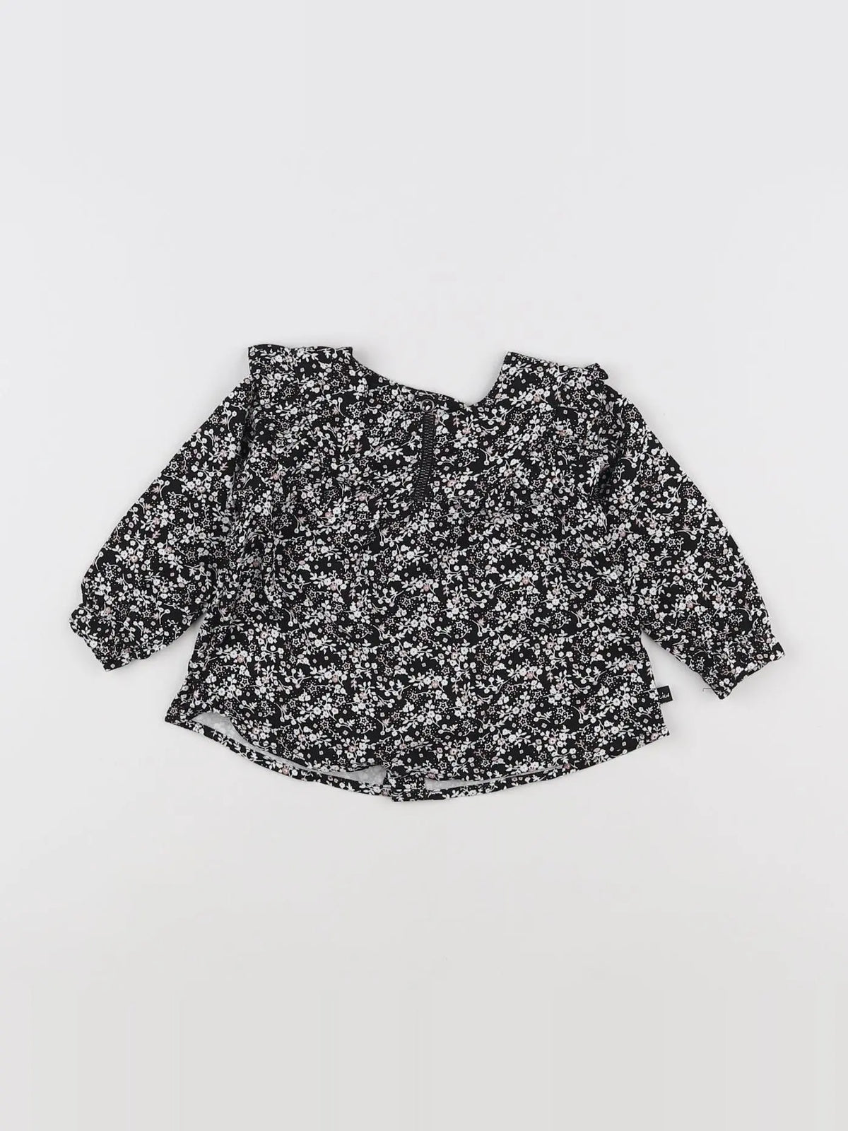 IKKS - blouse noir, blanc, rose - 6 mois