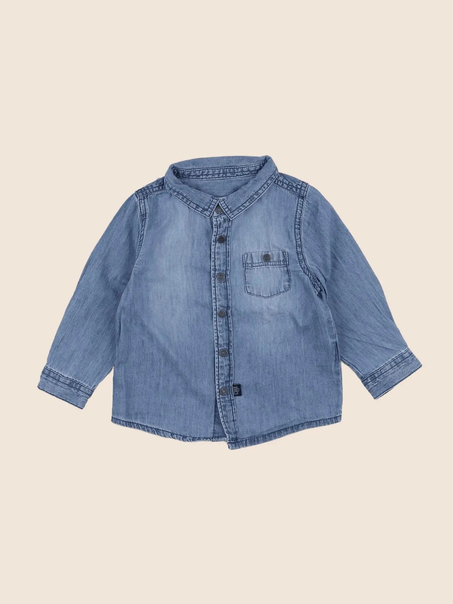 Vertbaudet - chemise bleu - 18 mois