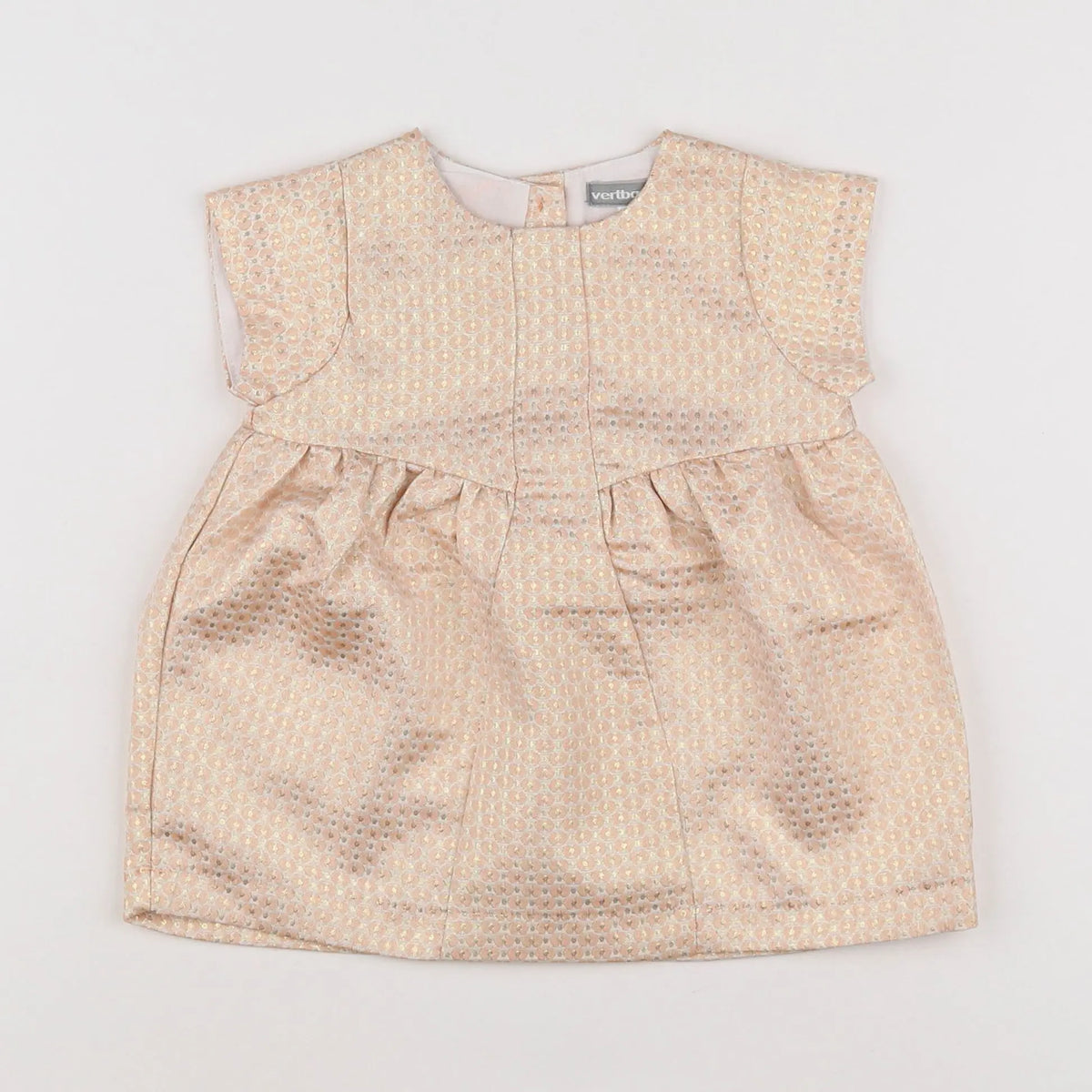 Vertbaudet - robe rose, or - 9 mois