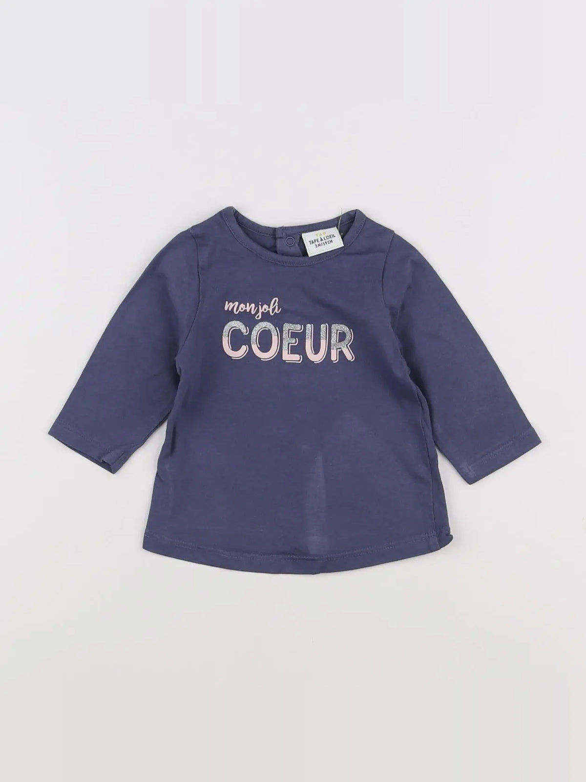 Tape à l'oeil - tee-shirt bleu - 3 mois
