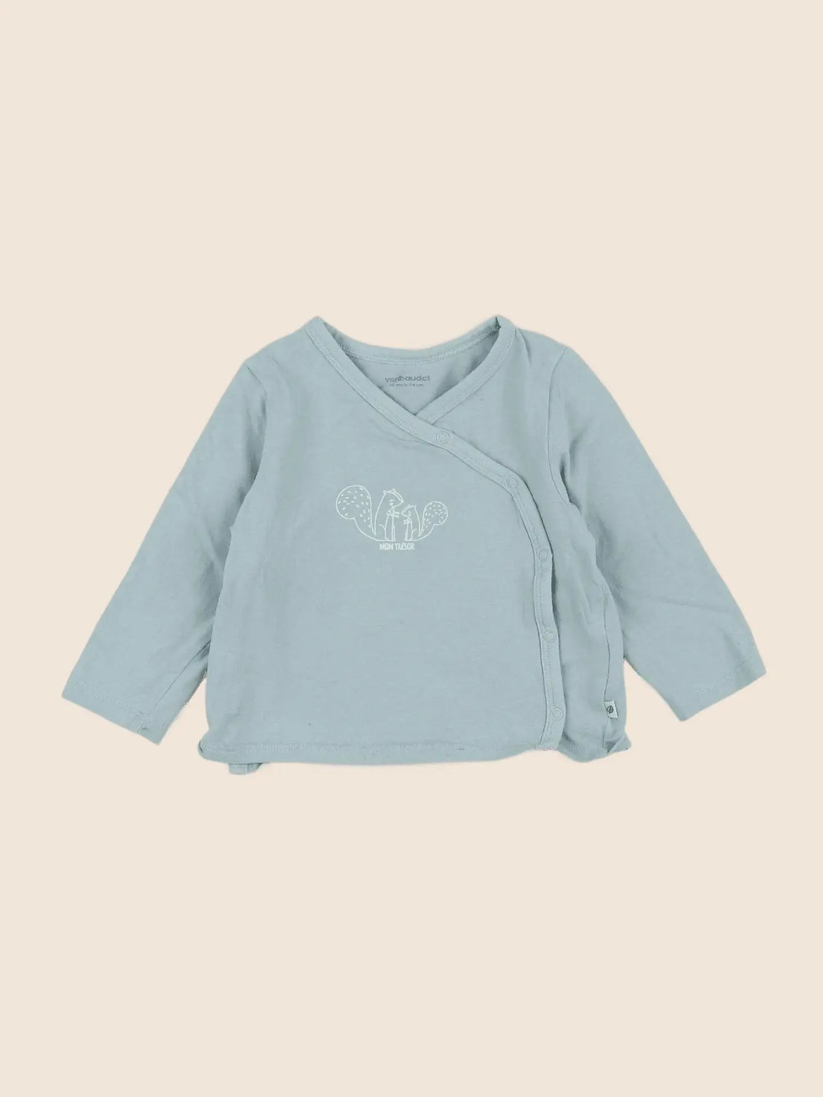 Vertbaudet - tee-shirt bleu - 12 mois