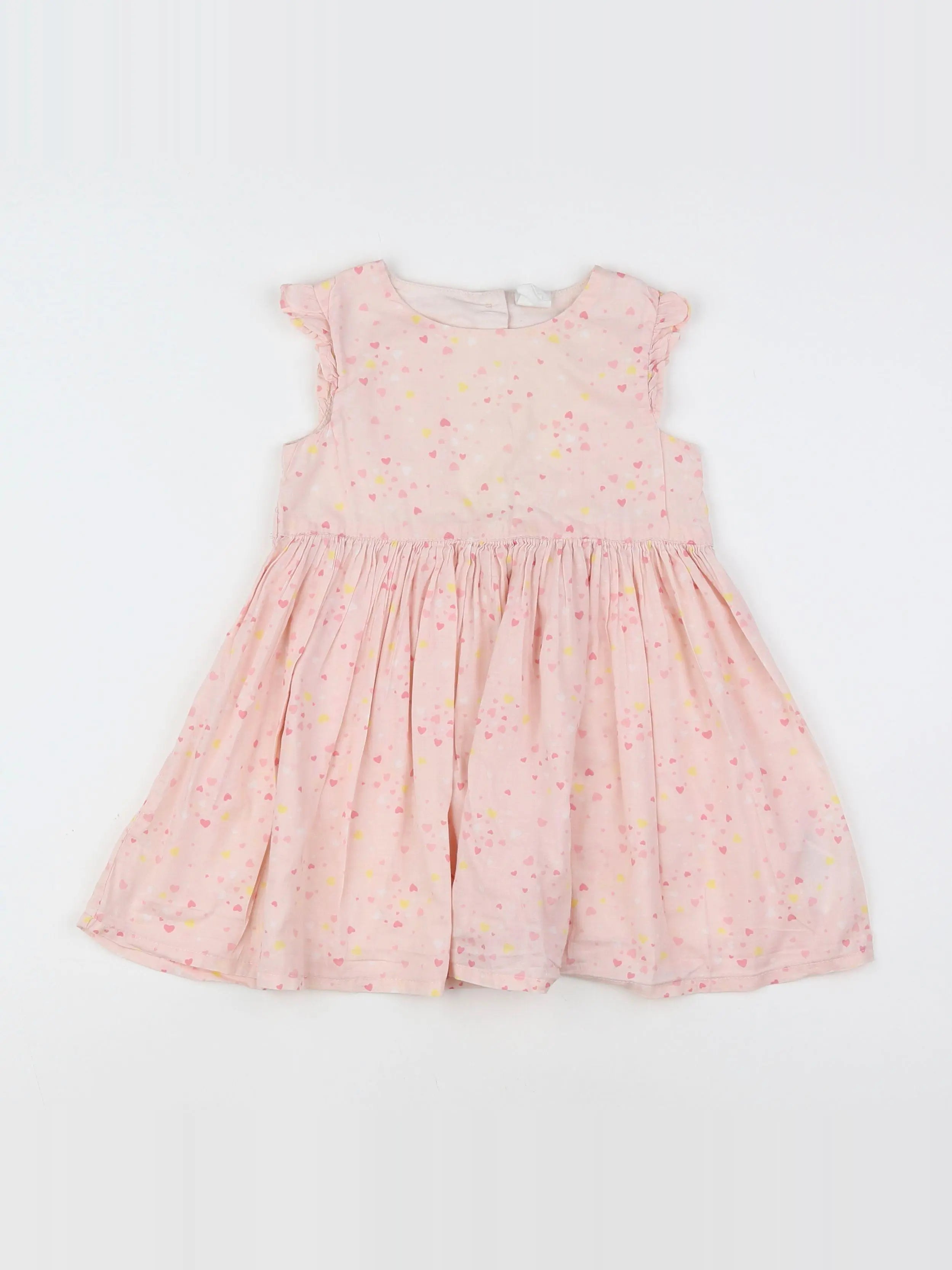 H&M - robe rose, jaune - 12/18 mois