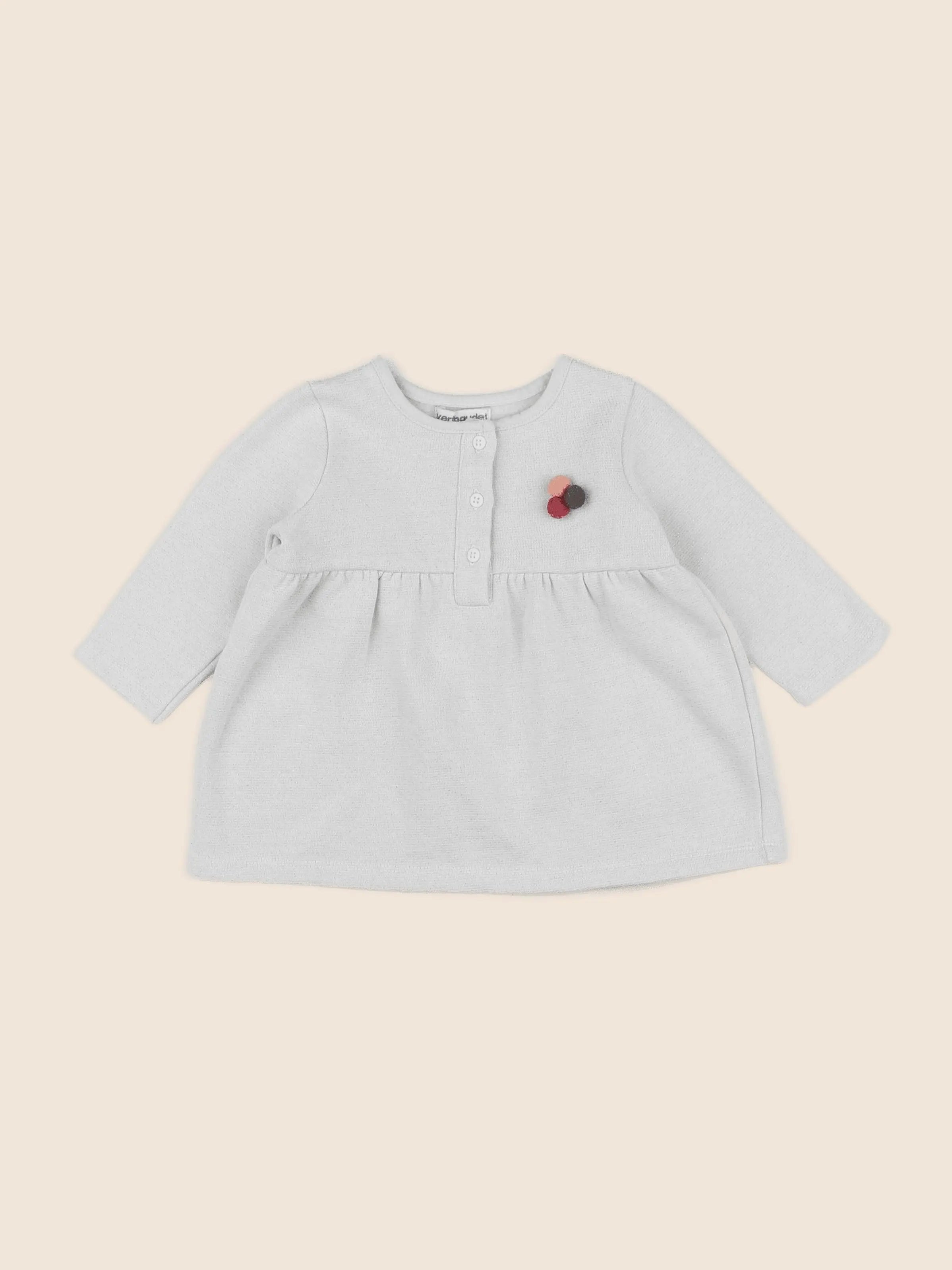 Vertbaudet - robe gris - 6 mois
