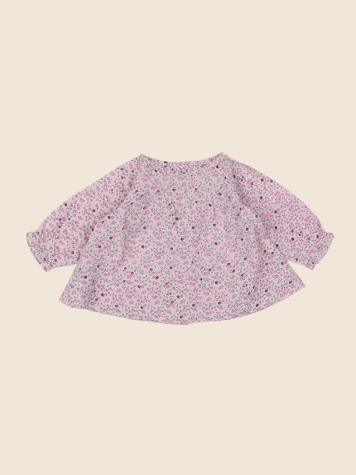 Boutchou - blouse rose, violet - 3 mois