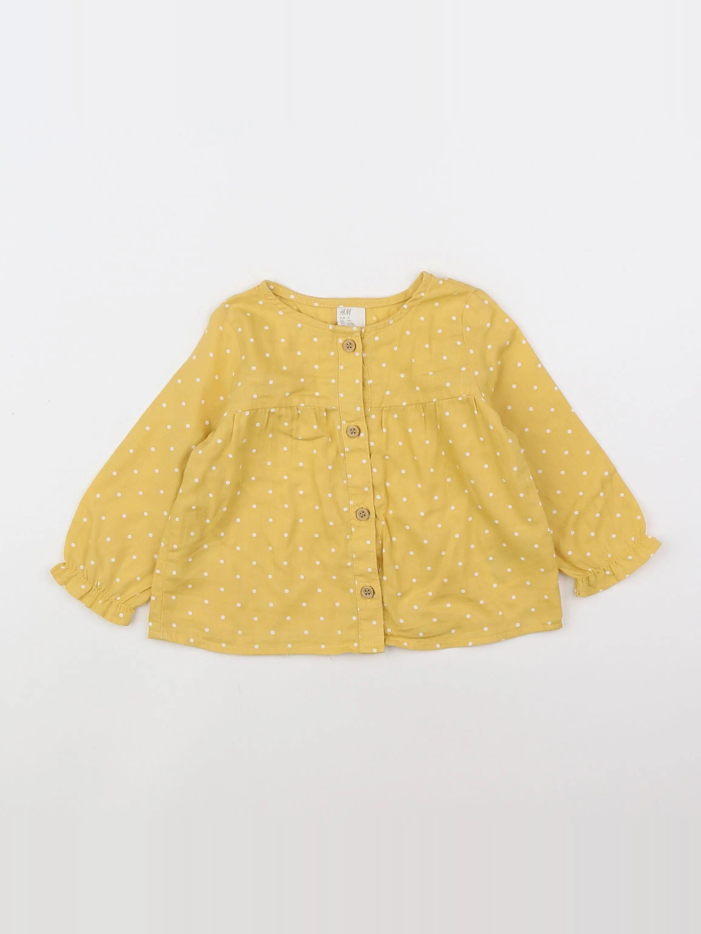 H&M - blouse jaune - 6/9 mois