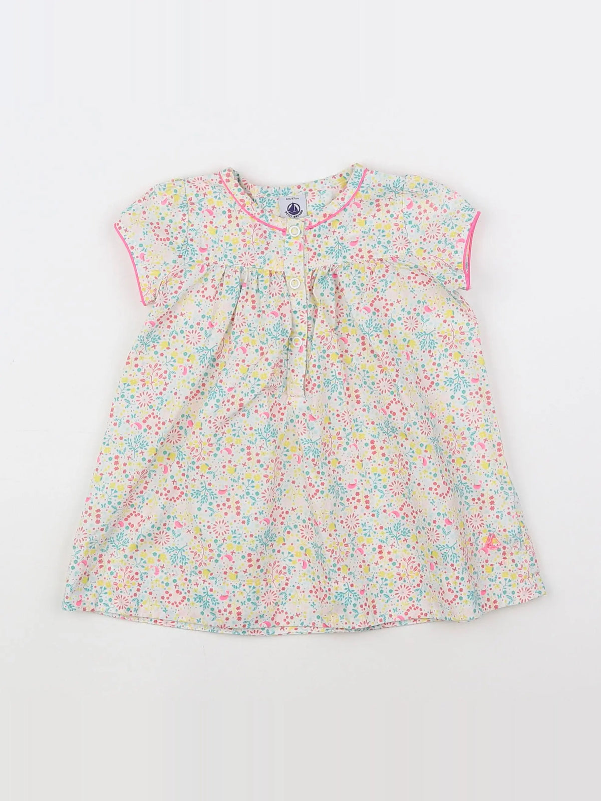 Petit Bateau - robe multicolore - 6 mois