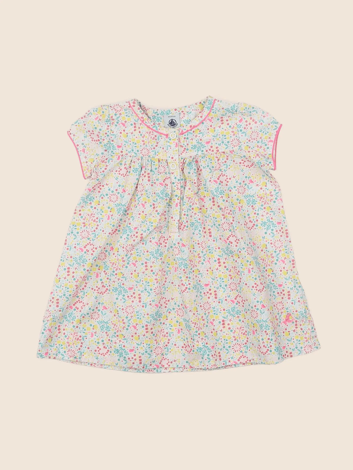 Petit Bateau - robe multicolore - 6 mois