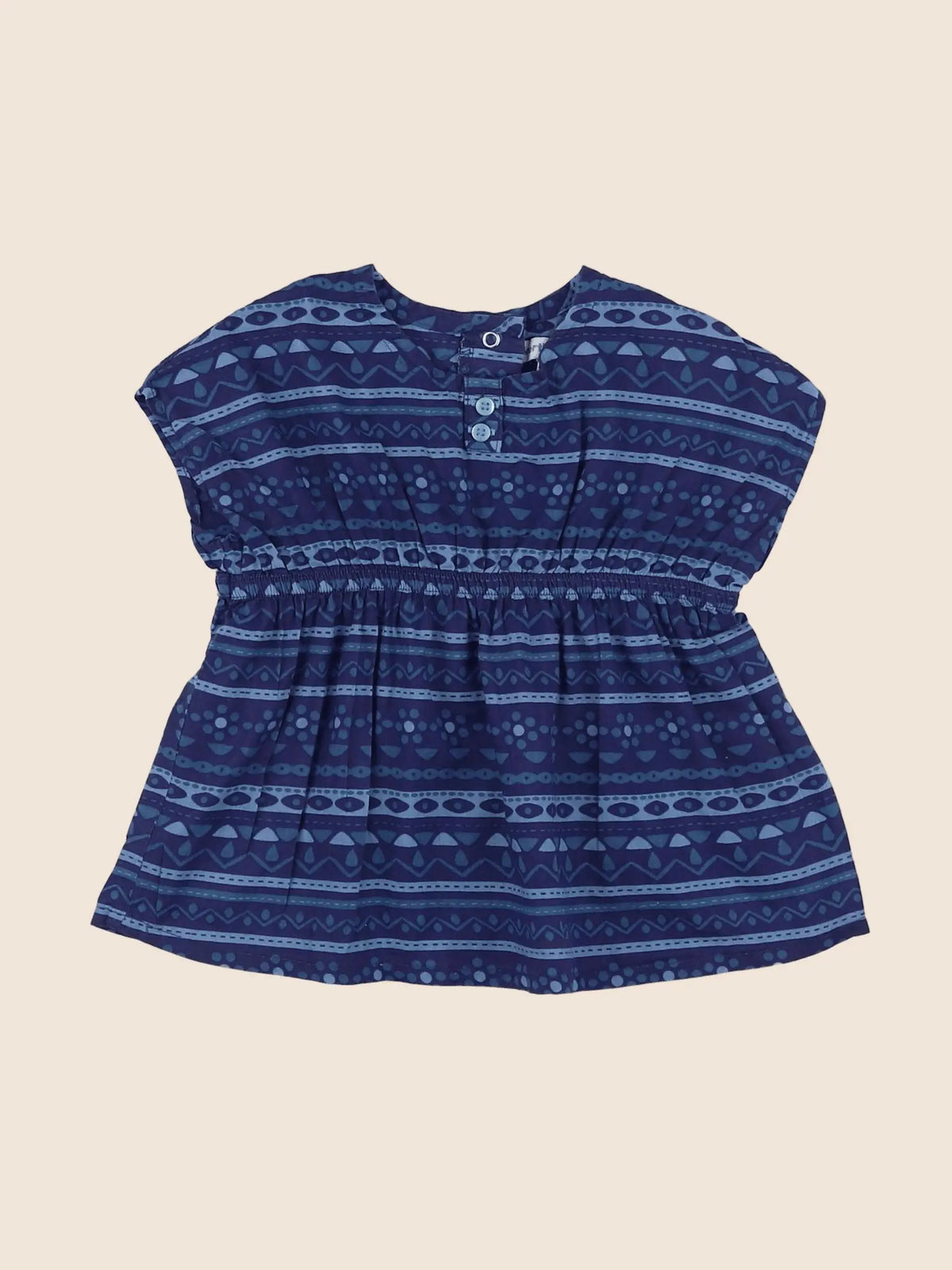 Vertbaudet - robe bleu - 12 mois