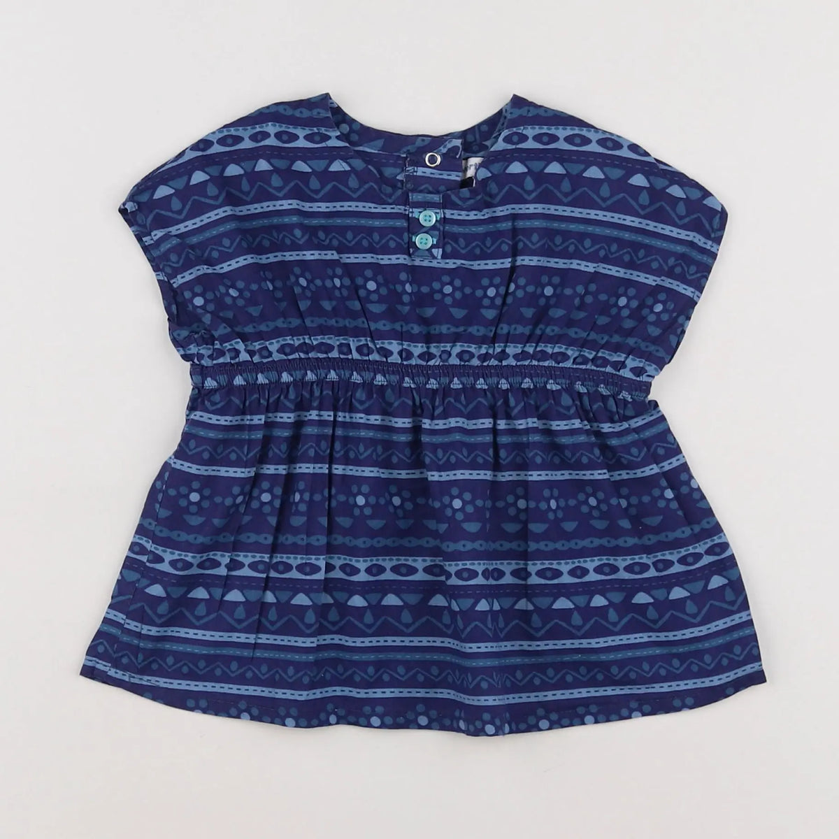 Vertbaudet - robe bleu - 12 mois