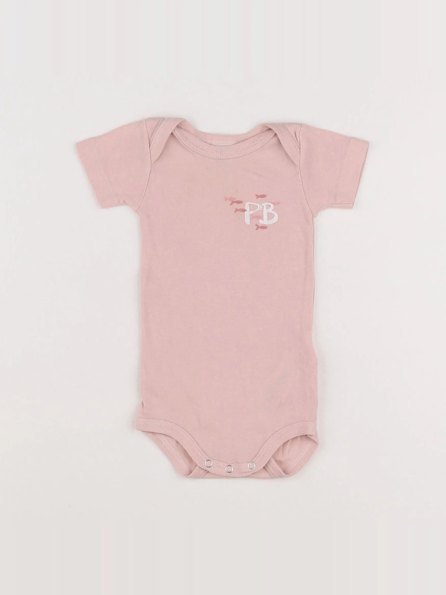 Petit Bateau - body rose - 3 mois