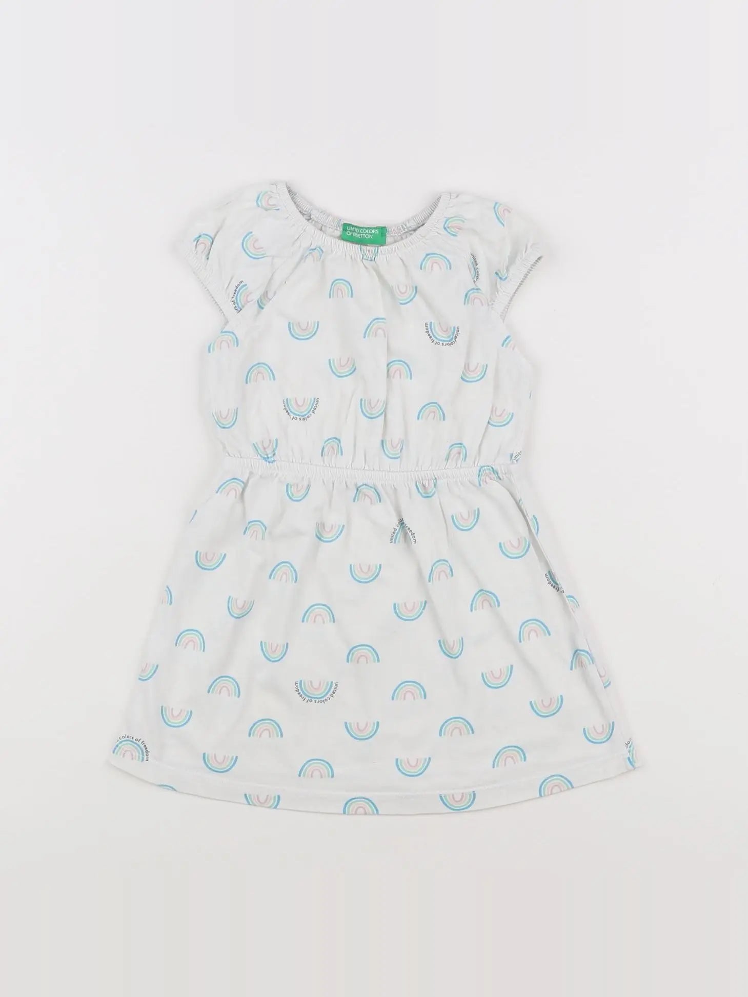 Benetton - robe blanc - 12/18 mois