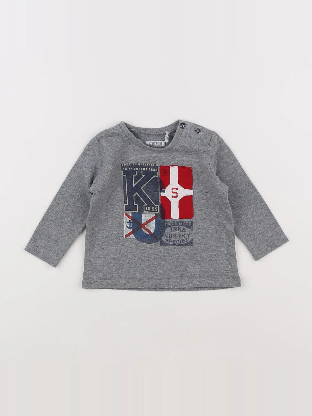 IKKS - tee-shirt gris - 6 mois