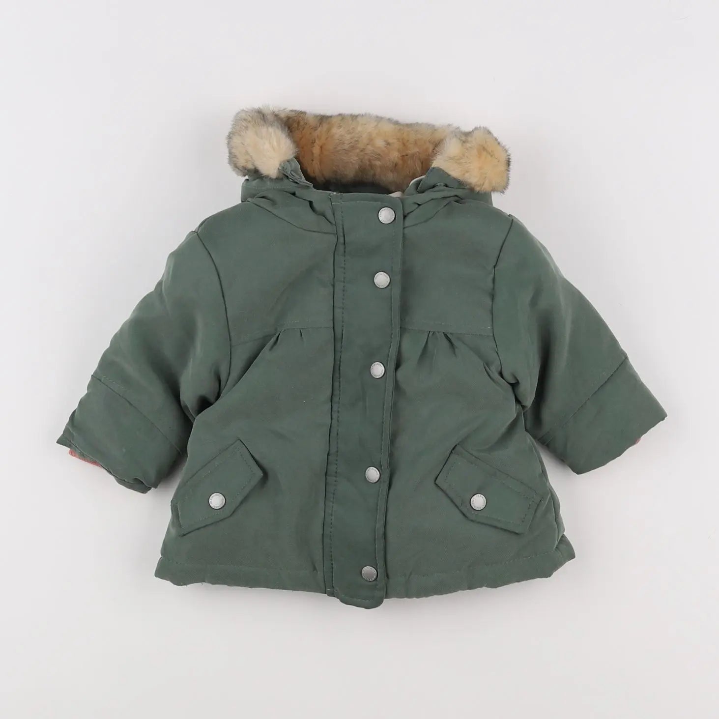 Vertbaudet - doudoune vert - 3 mois