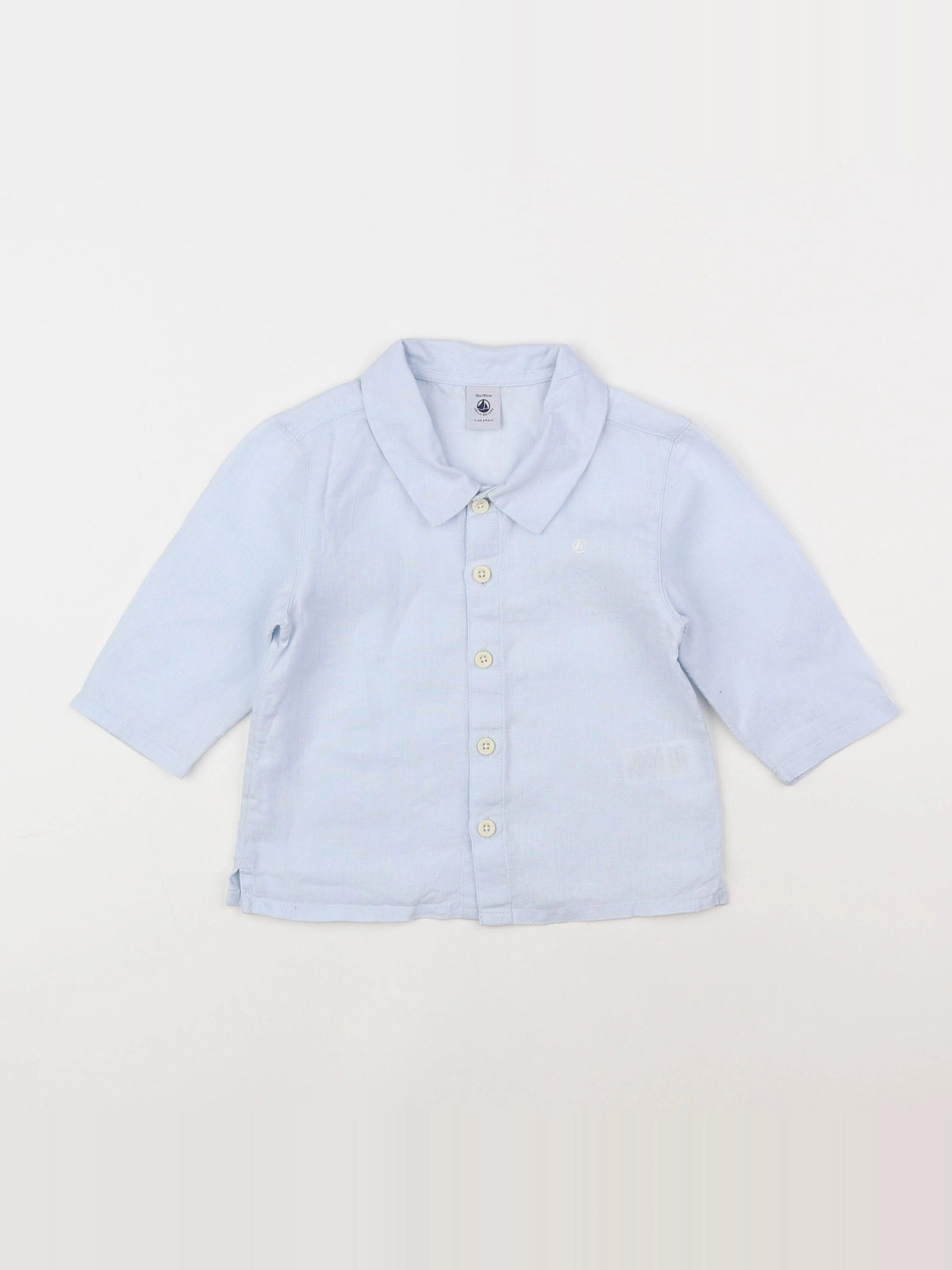 Petit Bateau - chemise bleu - 18 mois