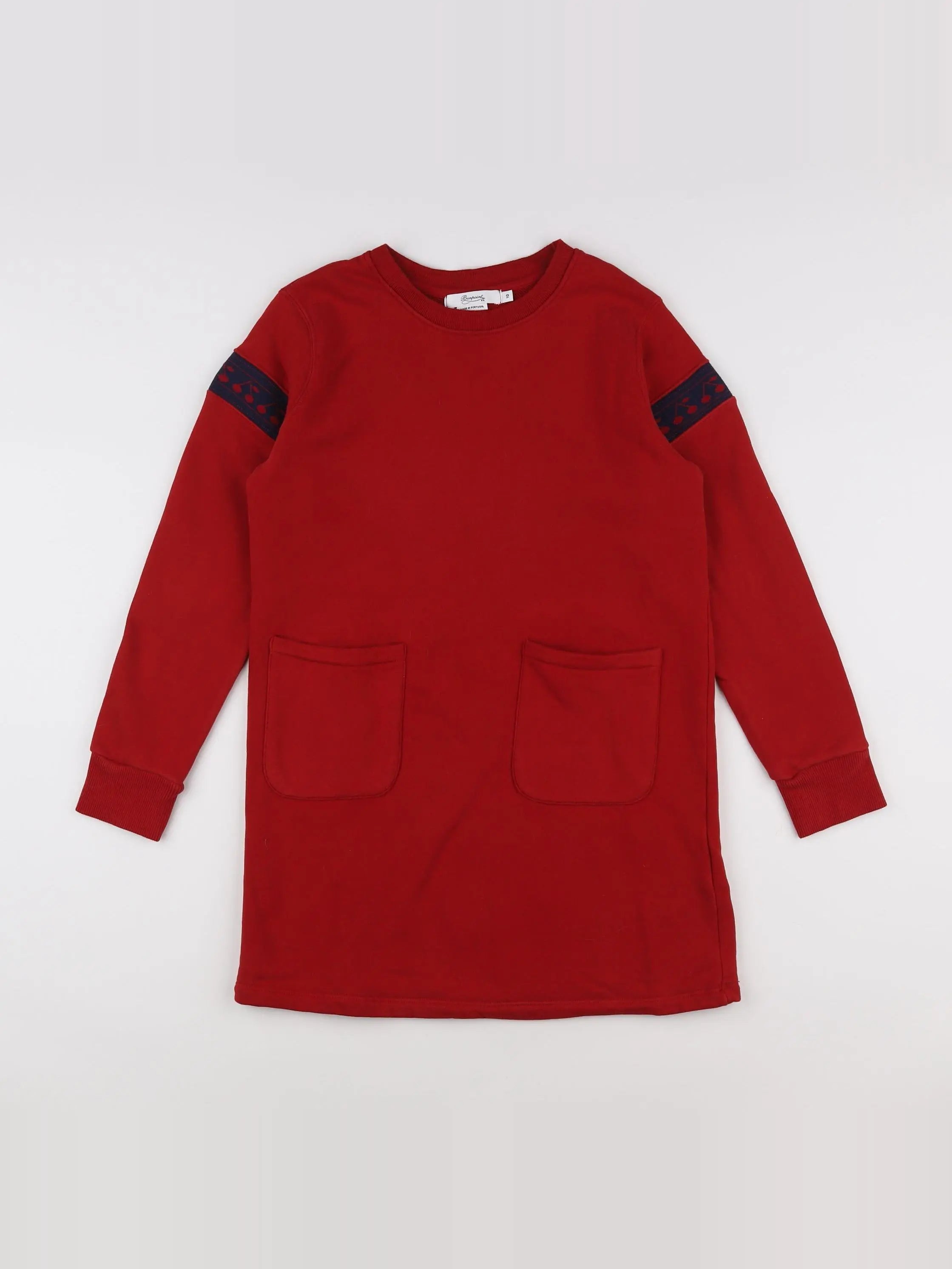 Bonpoint - robe rouge, bleu - 10 ans