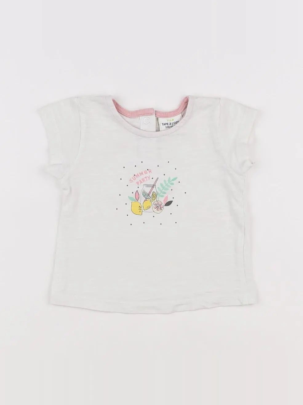Tape à l'oeil - tee-shirt blanc - 3 mois