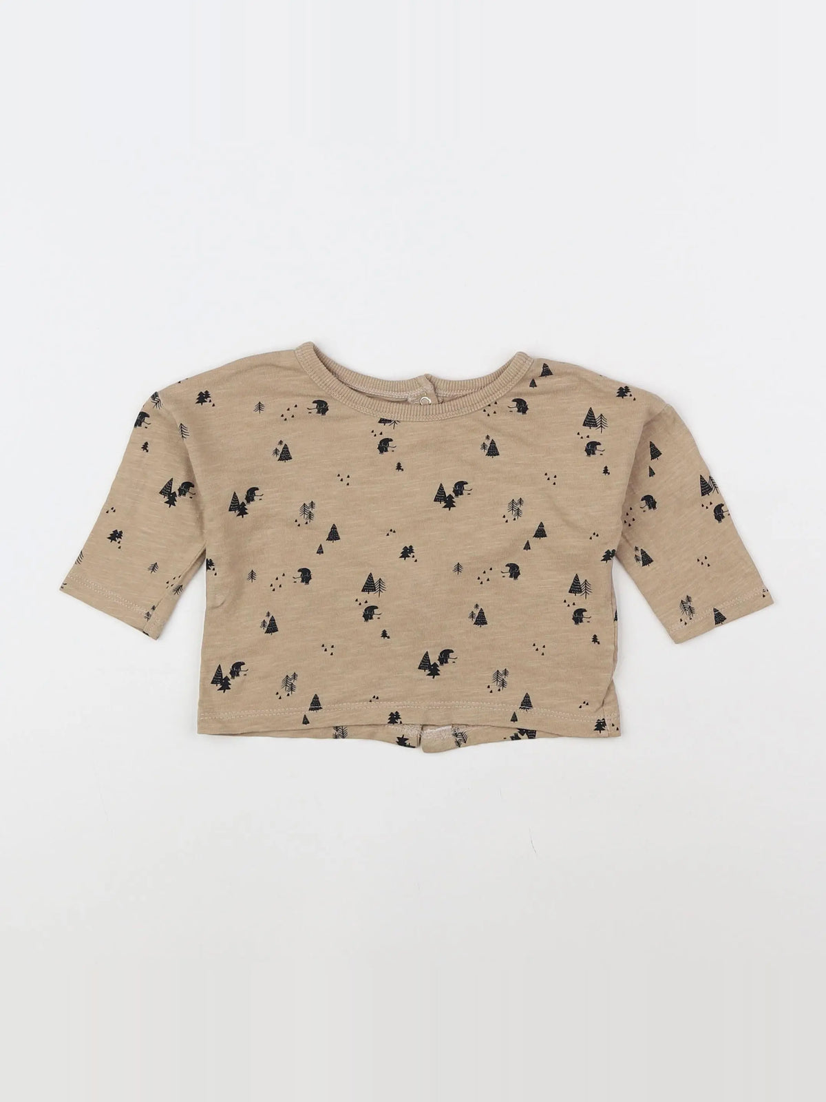 Vertbaudet - tee-shirt marron - 6 mois