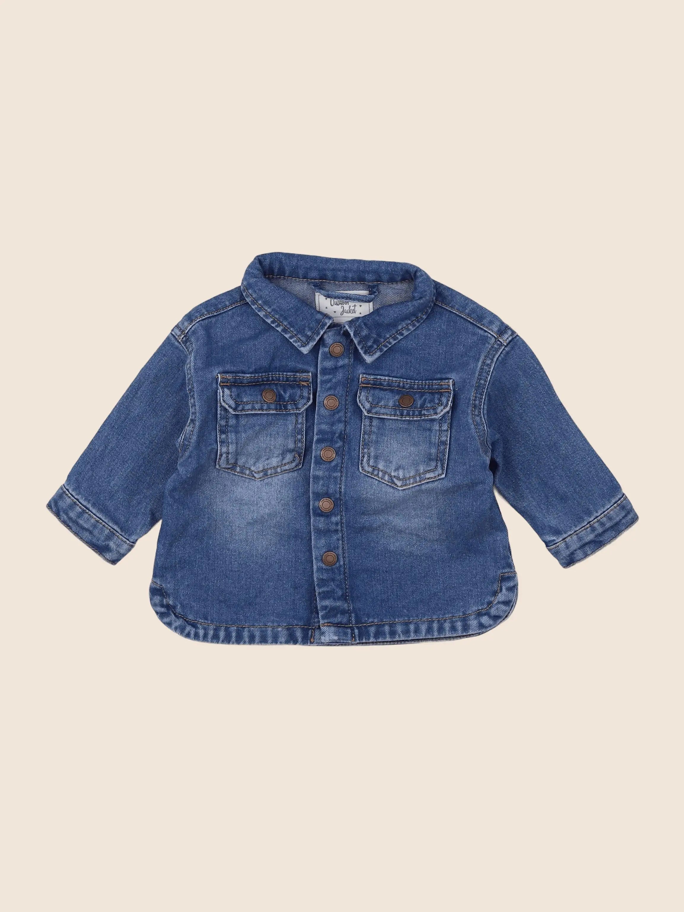 Vertbaudet - chemise bleu - 6 mois
