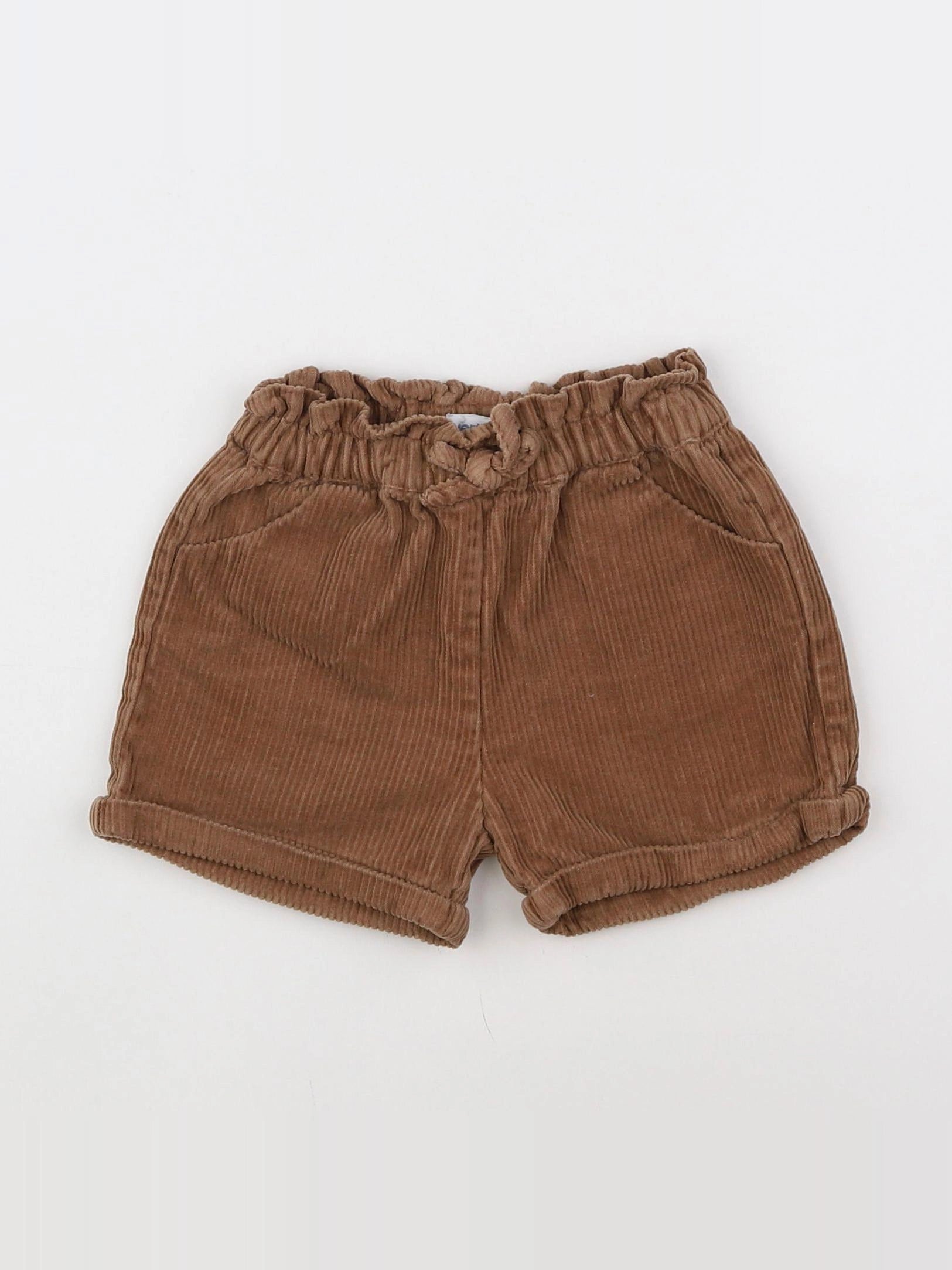 Vertbaudet - short marron - 18 mois