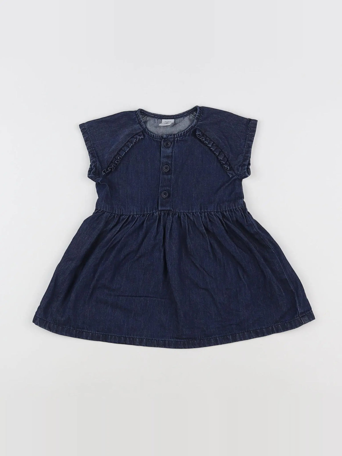 Petit Bateau - robe bleu - 12 mois