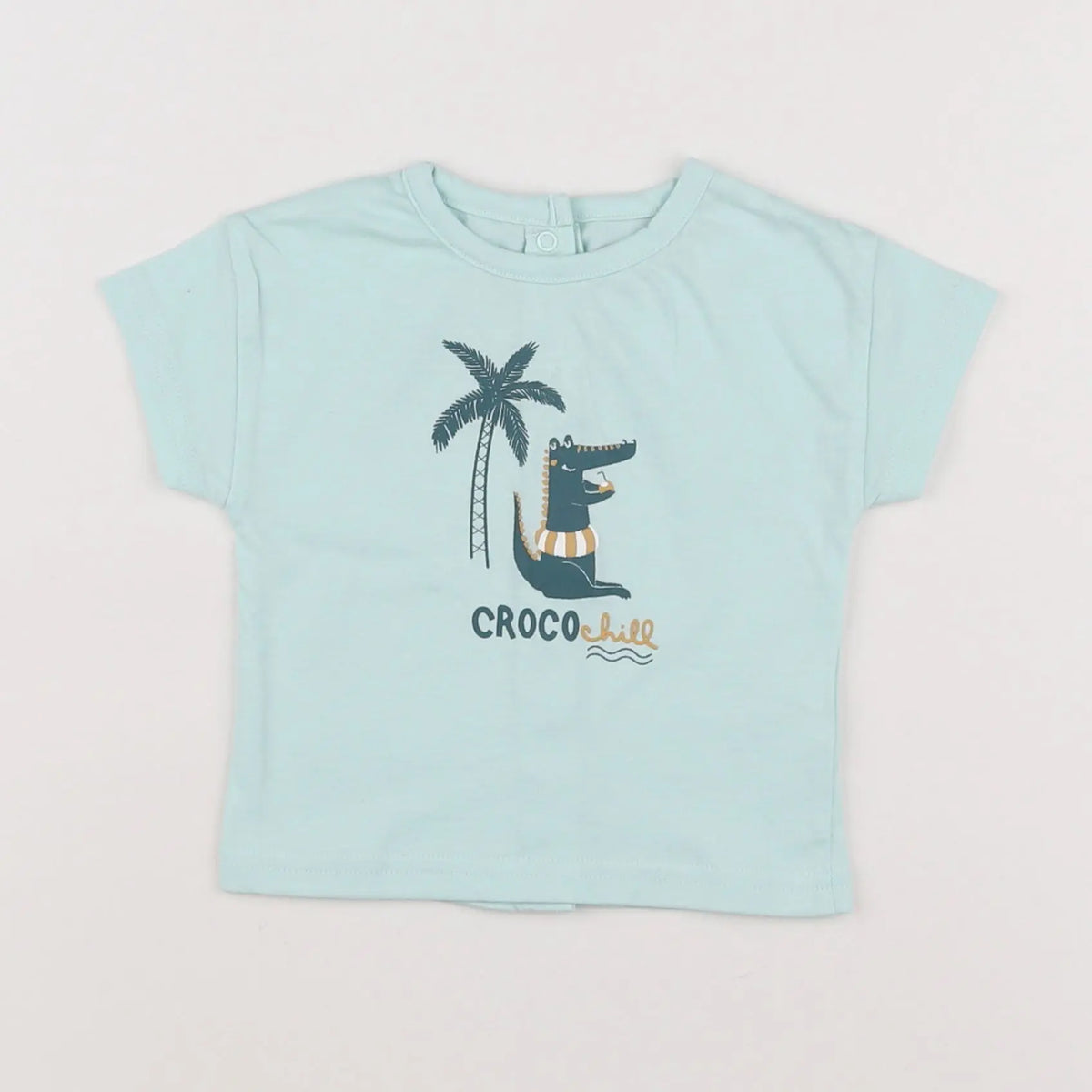 Vertbaudet - tee-shirt bleu - 6 mois