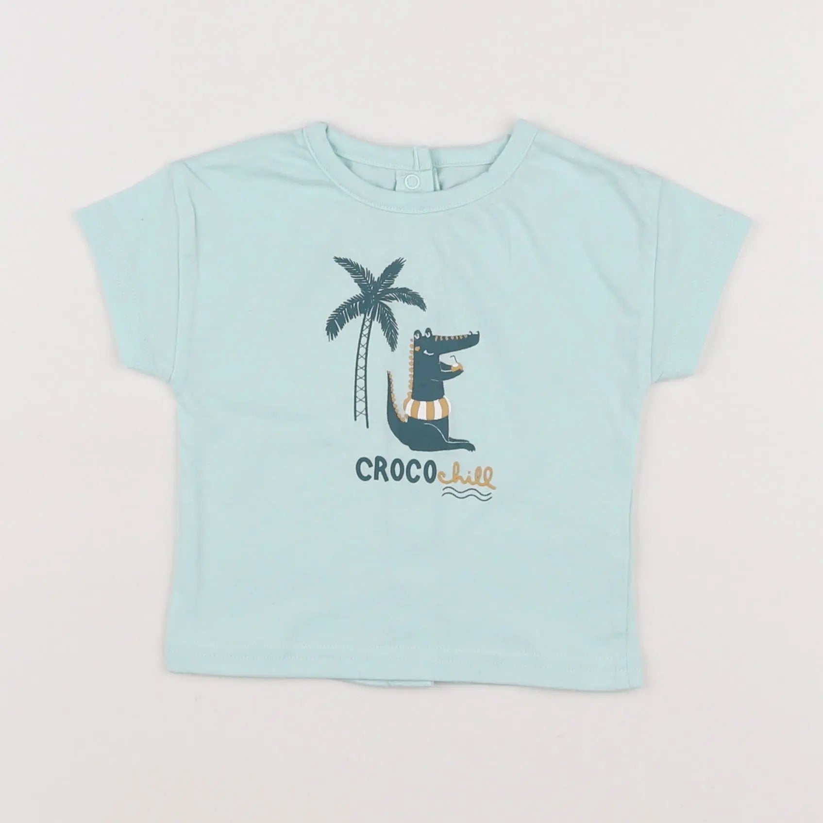 Vertbaudet - tee-shirt bleu - 6 mois