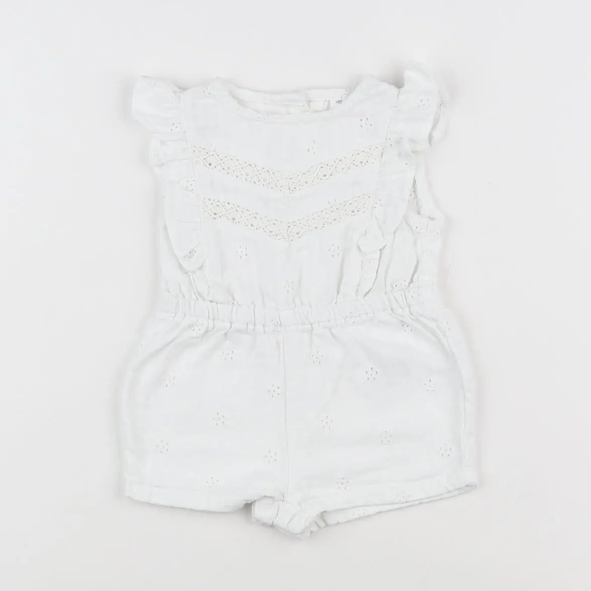 Vertbaudet - combinaison blanc - 6 mois