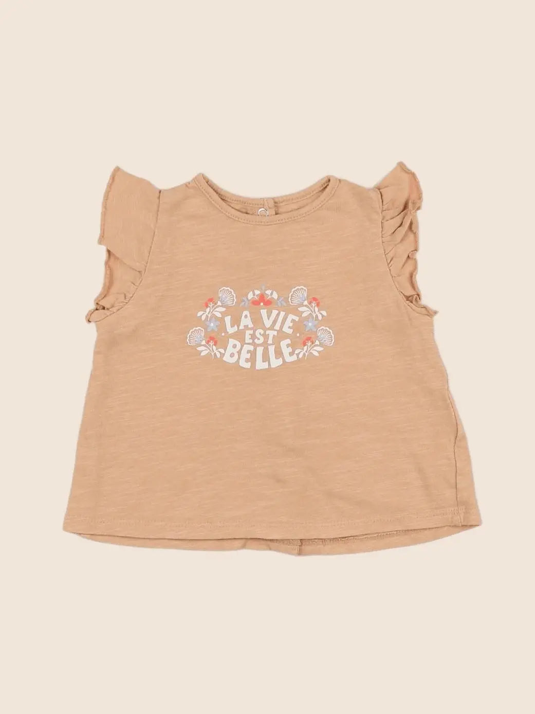 Vertbaudet - tee-shirt orange - 6 mois