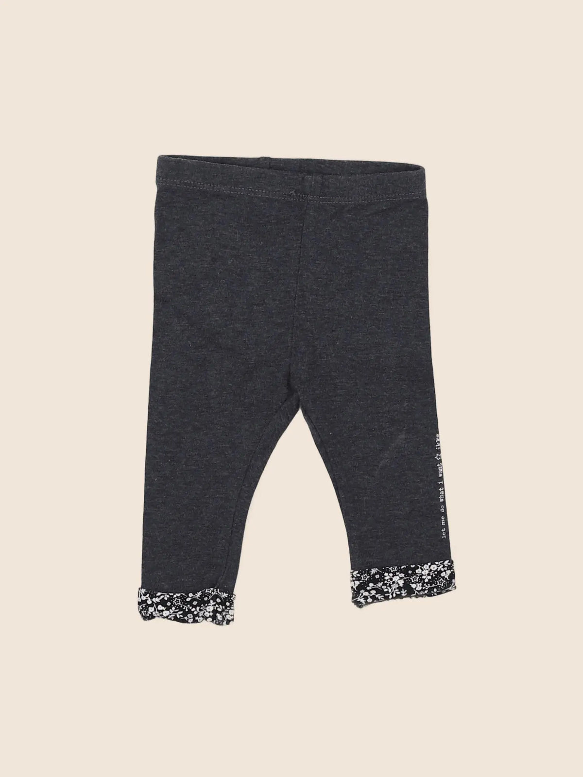 IKKS - legging réversible gris - 3 mois
