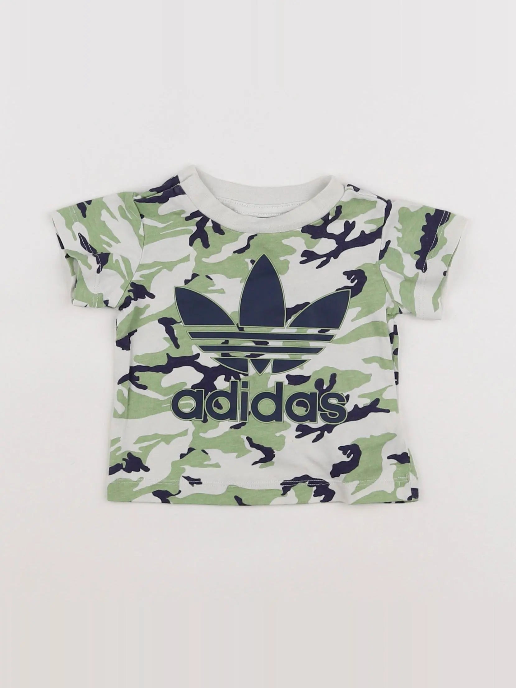 Adidas - tee-shirt multicolore (état neuf) - 0/3 mois