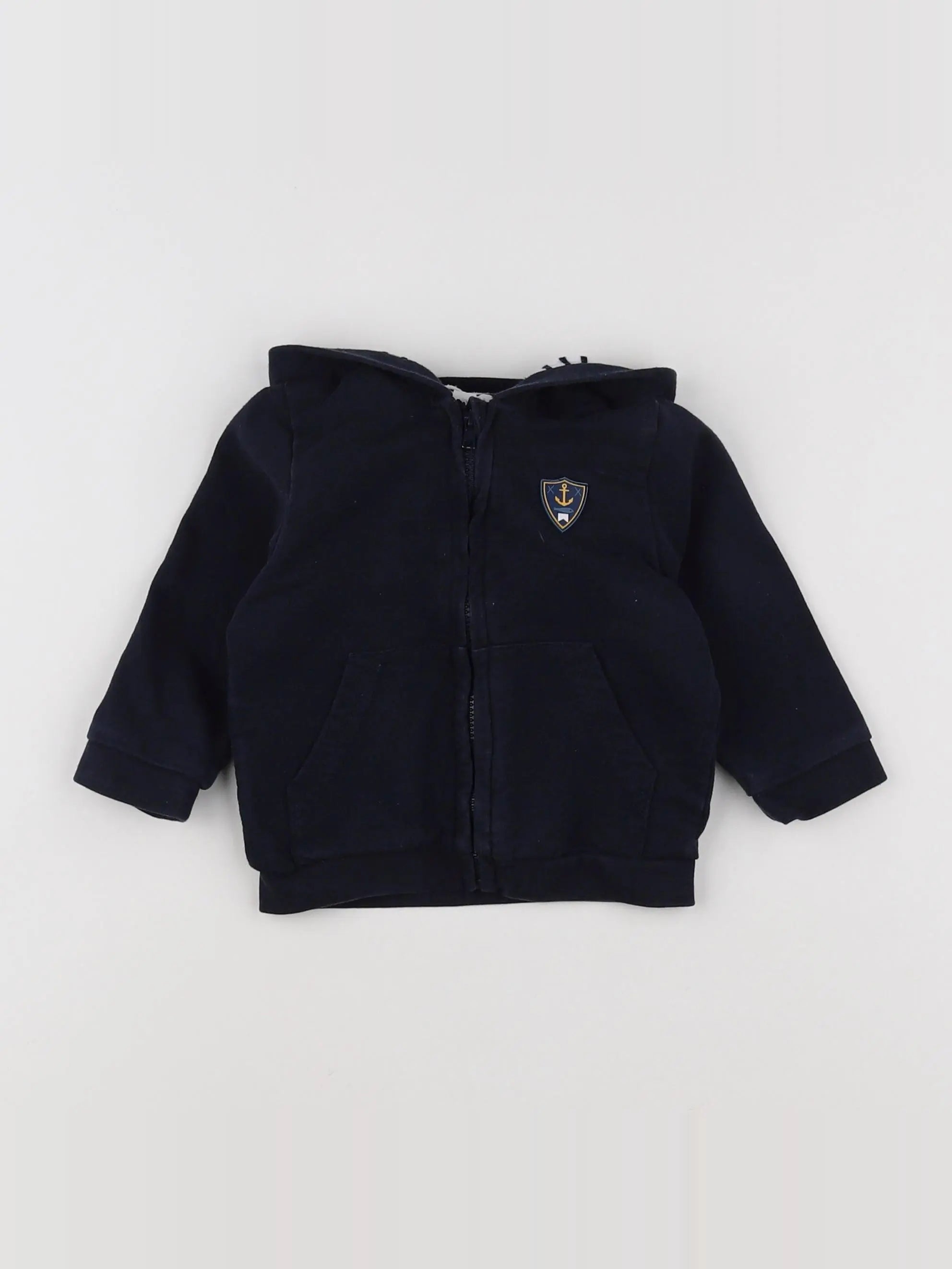 Vertbaudet - sweat bleu - 12 mois
