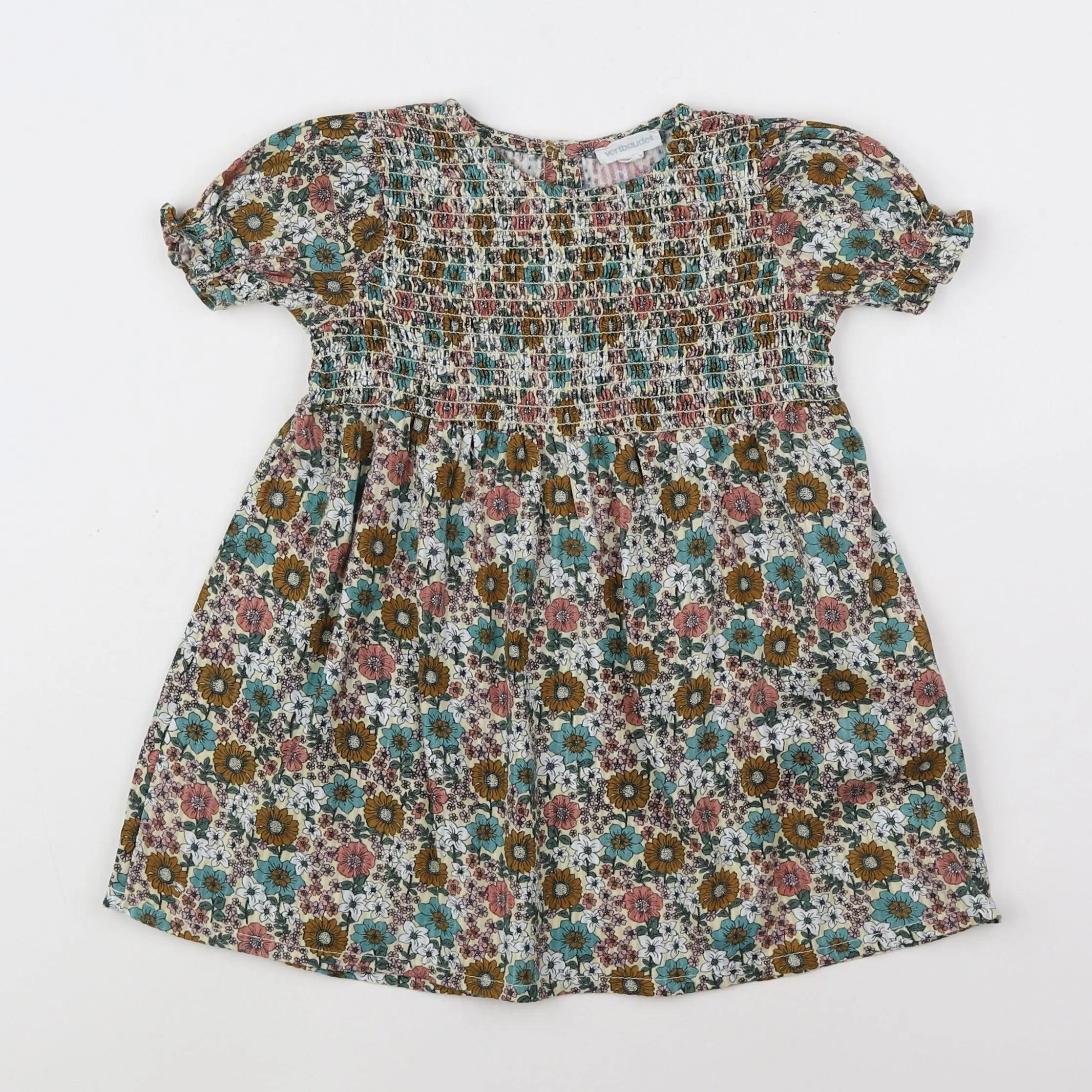 Vertbaudet - robe multicolore - 2 ans
