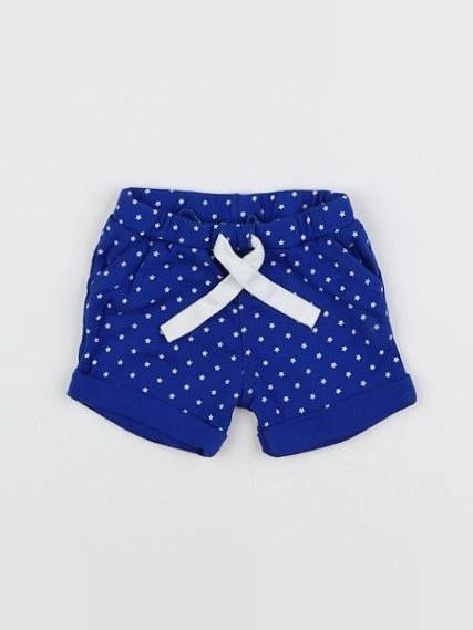 Petit Bateau - short bleu - 6 mois