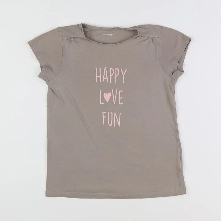 Vertbaudet - tee-shirt marron - 10 ans