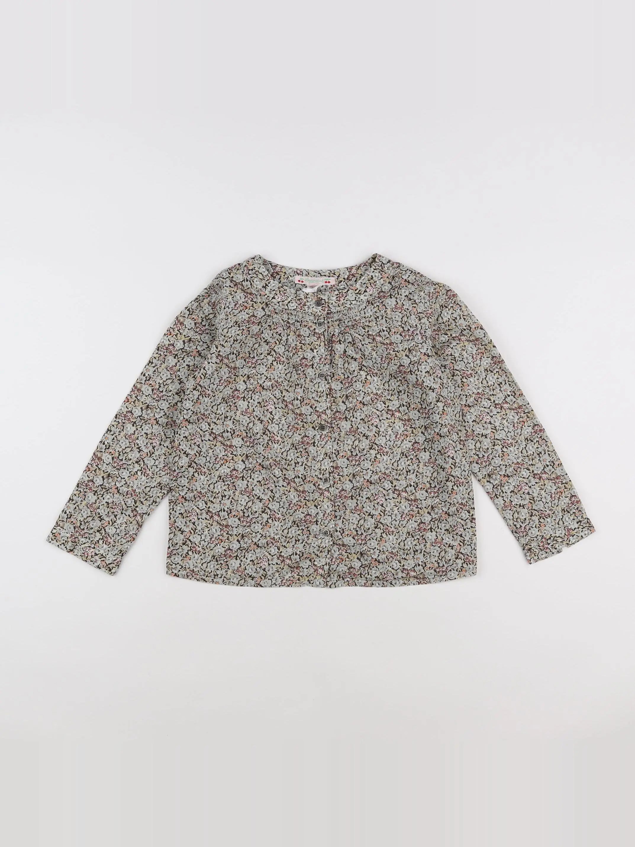 Bonpoint - blouse vert, orange - 6 ans