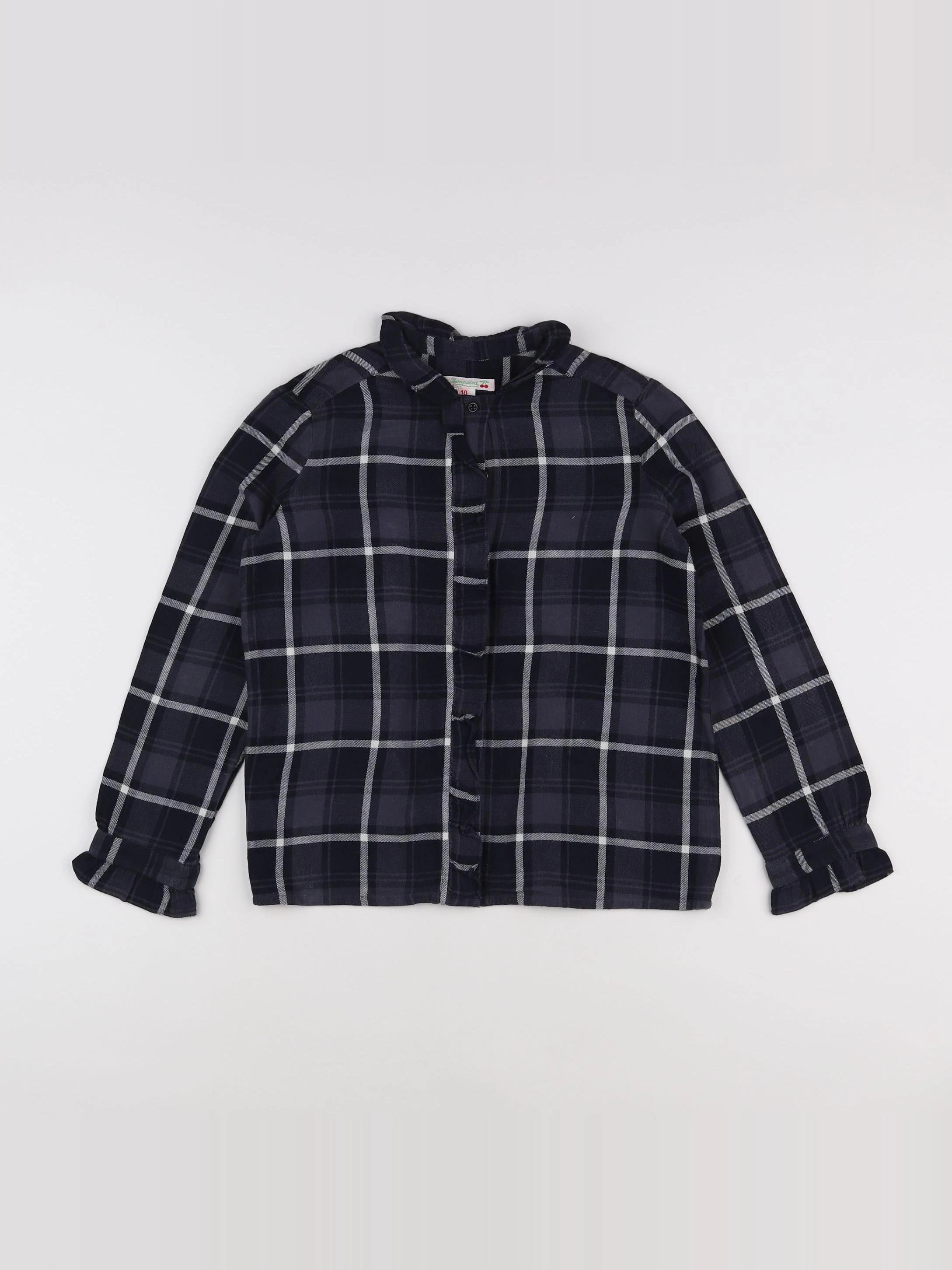 Bonpoint - blouse gris, blanc - 10 ans