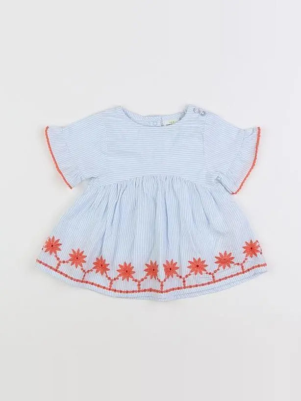 Tape à l'oeil - blouse blanc, bleu - 3 mois
