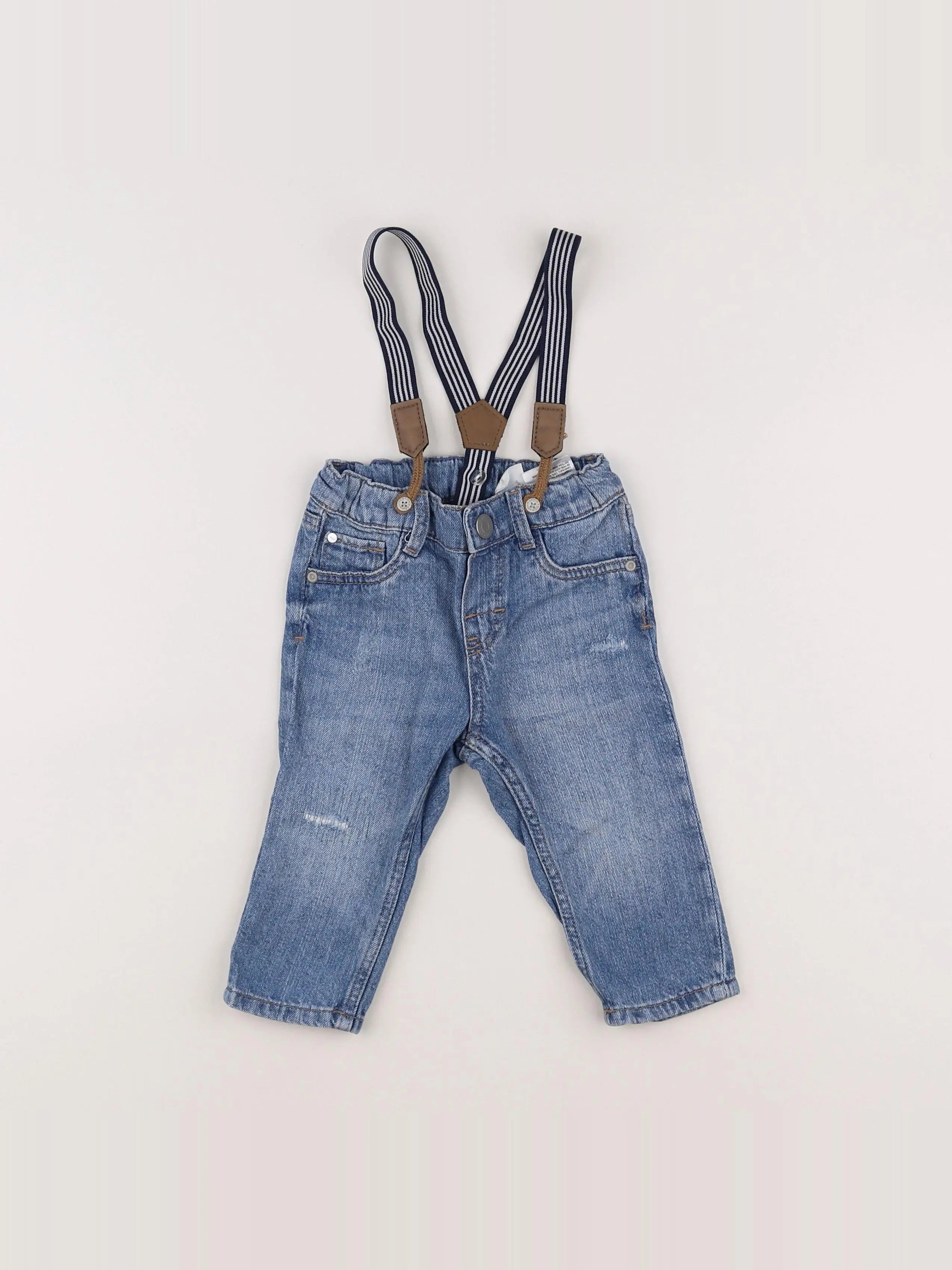 H&M - jean bleu - 6/9 mois