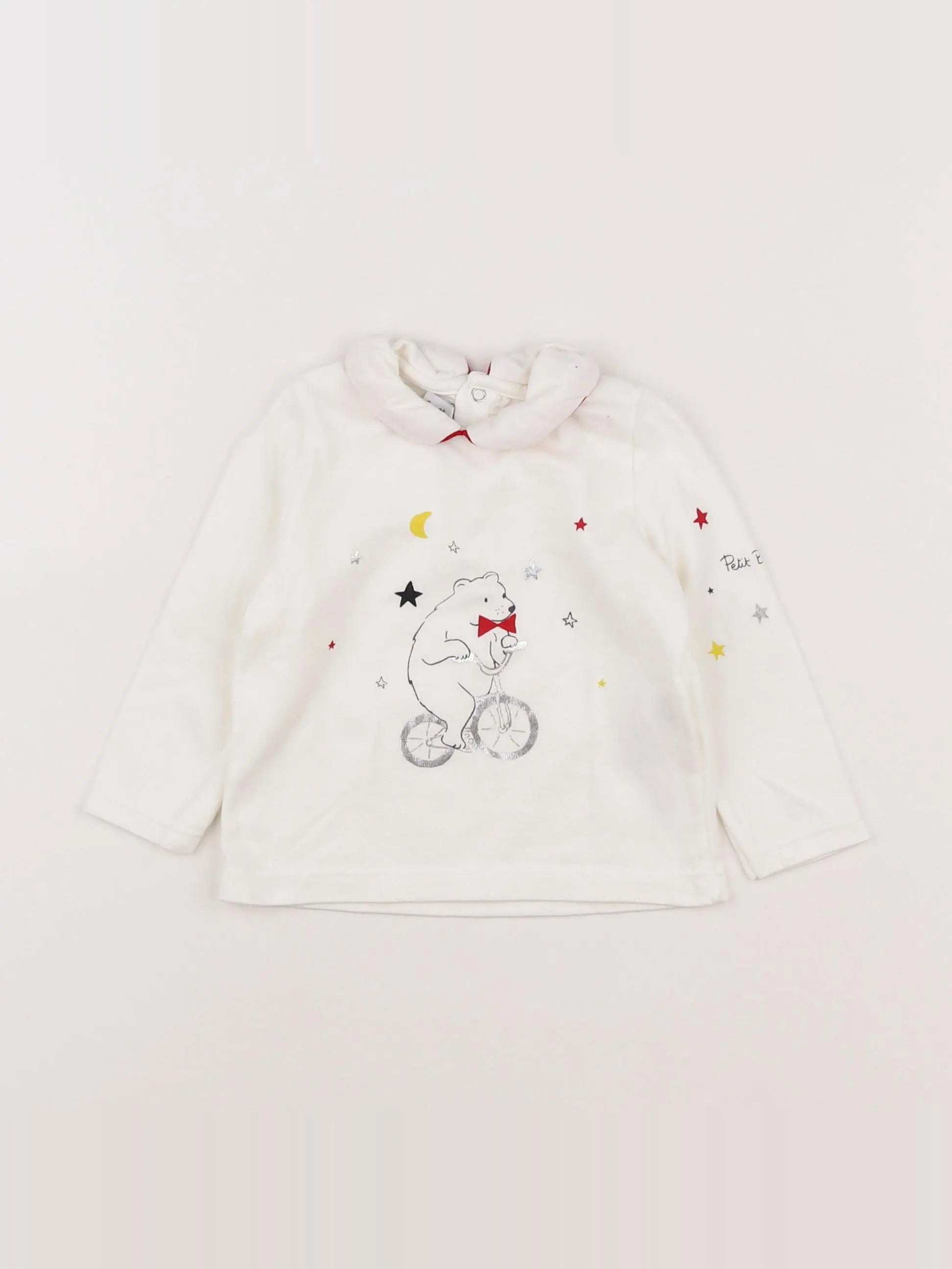 Petit Bateau - tee-shirt blanc - 12 mois