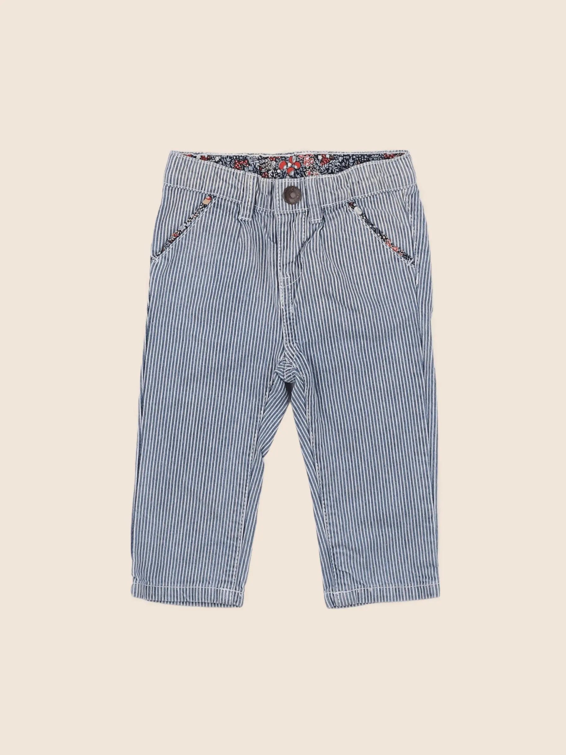 Cyrillus - pantalon bleu - 6 mois