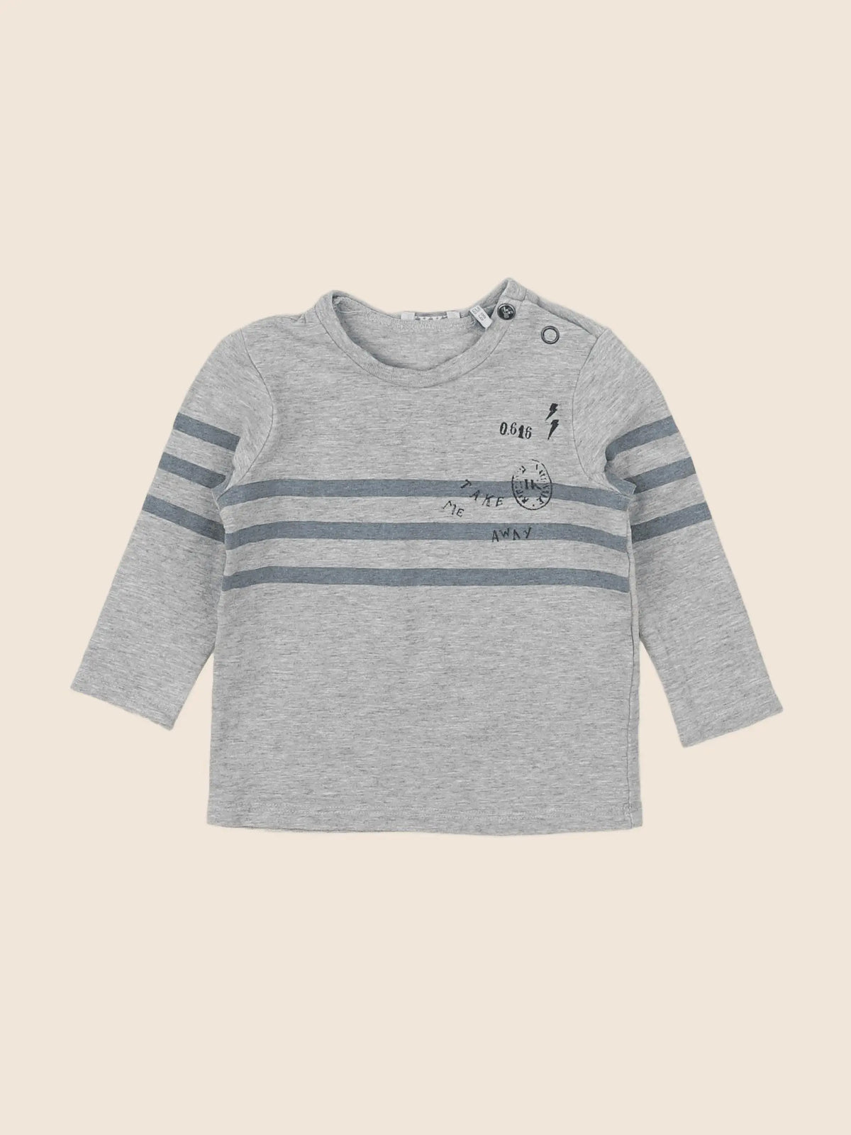IKKS - tee-shirt gris - 6 mois