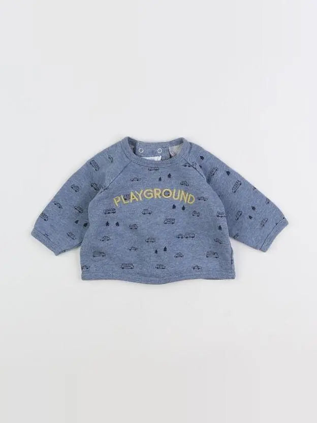 Boutchou - sweat bleu - 6 mois