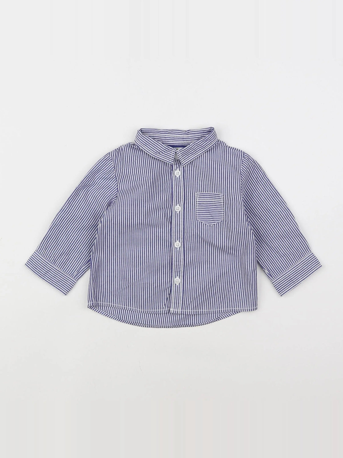 Tape à l'oeil - chemise blanc, bleu - 6 mois