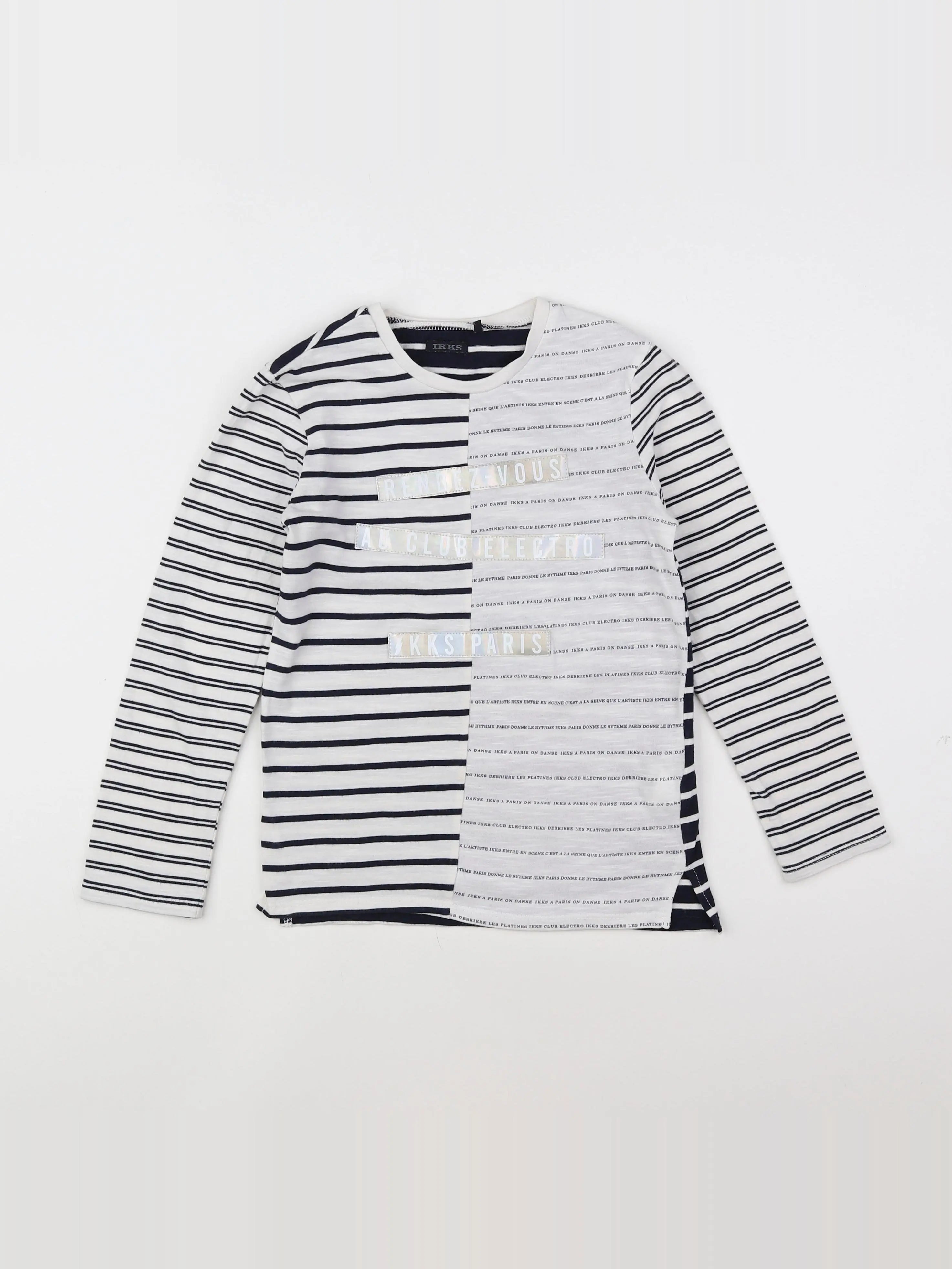 IKKS - tee-shirt gris - 8 ans
