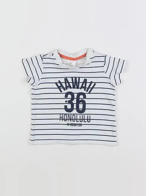 H&M - tee-shirt bleu - 3 mois