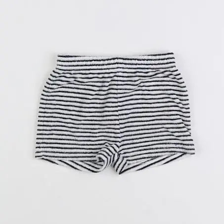 Vertbaudet - short bleu, blanc - 12 mois
